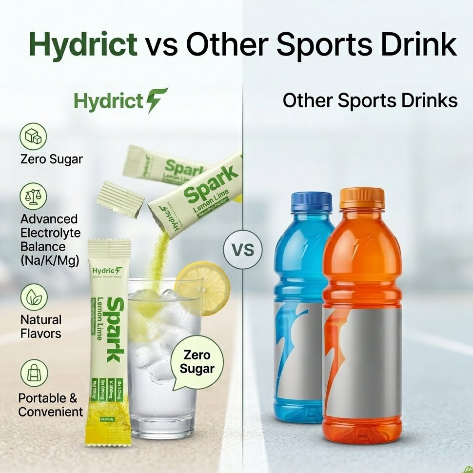 Hydrict vs Sports Drinks: Which One Actually Rehydrates You?